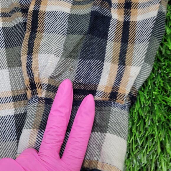 Vintage Ozark-Trail Button Shirt Medium 20x29 Shadow Plaid - Picture 11 of 16